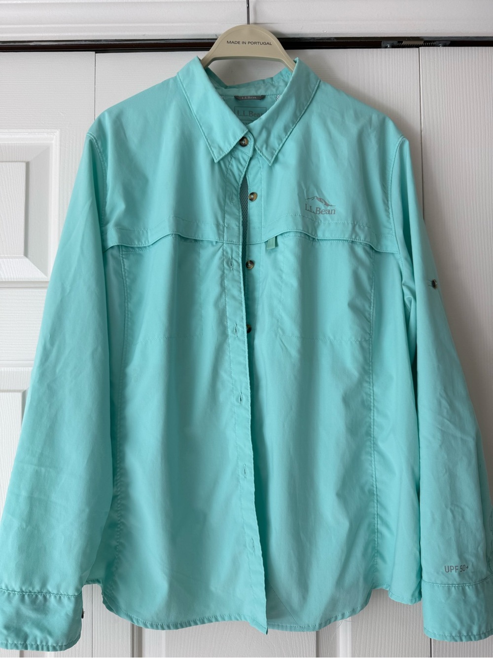 L.L. Bean Women’s Utility Shirt-Jacket in Mint